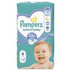 Pampers Active baby pelene, veličina 4, 9-14 kg, 62/1