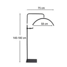 Northix LED lampa za ekstenzije trepavica 36W, podesiva, crna