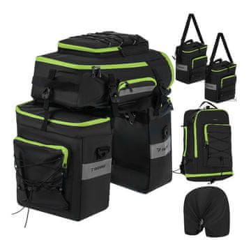 Northix Vodootporna torba za bicikl od 65 l - 3-u-1 bisaga i ruksak