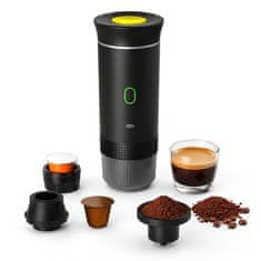 HOME & MARKER® Prenosni espresso aparat 3-u-1 s 20 bar tlaka i USB-C punjenjem za kapsule i mljevenu kavu | ESPRESSNA