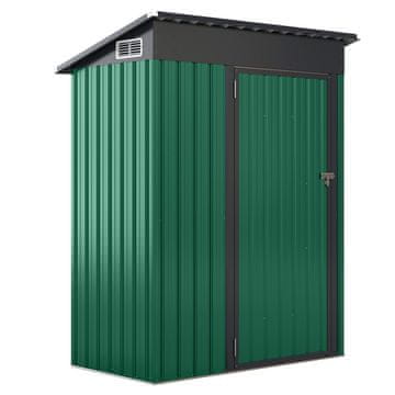 Northix Metalna vrtna kućica s kosim krovom, 150 x 90,5 x 185 cm