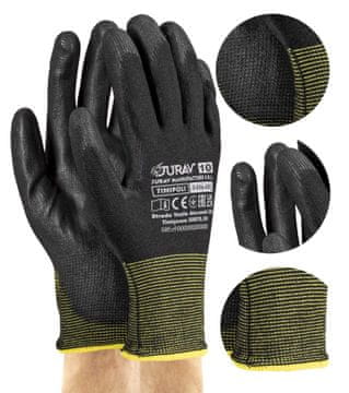 Radne rukavice crne J-TIMIPOLI_BB10-XL - 1 par