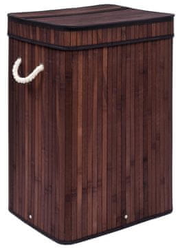Gockowiak SOREN košara za rublje boje wenge bambusa 80L s poklopcem