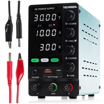 Techrebal SPS-C3010S OCP OVP Crni laboratorijski napajalnik