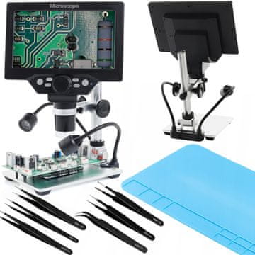 Digitalni mikroskop x1200 + TE-509 podloga + 6 ESD pinceta