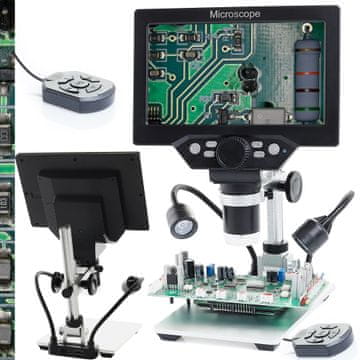 1200x NOVI digitalni mikroskop s dvostrukim osvjetljenjem i daljinskim upravljačem