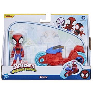 Hasbro Spidey i njegovi prijatelji SUPER BUDDY FIGURA s motociklom
