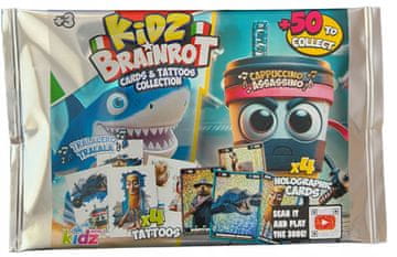 KIDZ TALIJANSKI BRAINROT 4 kolekcionarske holografske kartice i 4 tetovaže