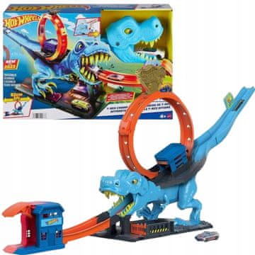 Hot Wheels City T-Rex Loop Set Tematski set za lansiranje automobila