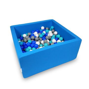 Mi Suhi bazen 90x90x40cm plavi s 400 loptica: tirkizna, plava, bijela, siva