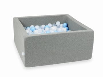 Mi Suhi bazen sivi 90x90x40 s 400 kuglica: prozirni, bijeli, svijetloplavi, svijetloplavi biser