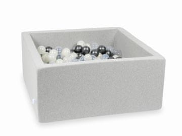 Mi Svijetlosivi suhi bazen 90x90x40 s 400 loptica: prozirni, metalik grafit, opalescentni