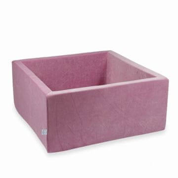 Mi Suhi bazen 90x90x40cm Baršunasti mekano ružičasti bez loptica