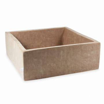 Mi Suhi bazen 110x110x40 Velvet Soft Tamno bež bez loptica