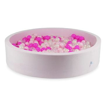 Mi Suhi bazen 130x30 Velvet Soft Light Pink sa 600 loptica: prozirni, opalescentni, svijetlo ružičasti, ružičasti