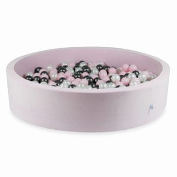 Mi Suhi bazen 130x30 Velvet Soft Light Pink sa 600 kuglica: biserna, svijetlo ružičasta, metalik grafit