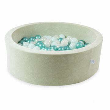 Mi Suhi bazen 90x30 Velvet Soft Light Mint s 200 loptica: svijetla mint, opalescentna, metalik tirkizna