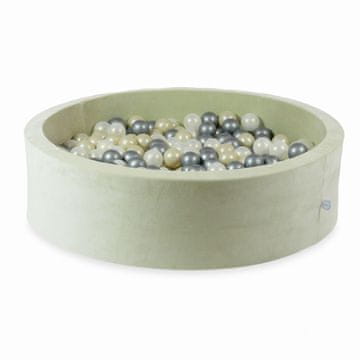 Mi Suhi bazen 110x30 Velvet Soft Light Mint s 400 kuglica: svijetlo zlatna, opalescentna, srebrna