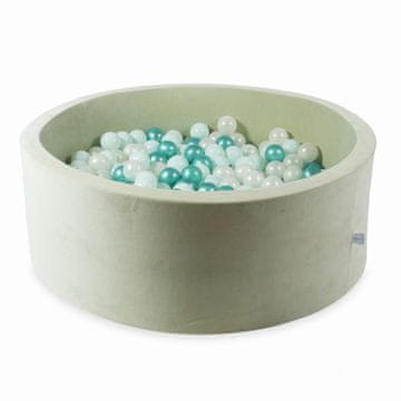 Mi Suhi bazen 110x40 Velvet Soft Light Mint s 500 kuglica: svijetla mint, opalescentna, metalik tirkizna
