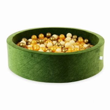 Mi Suhi bazen 110x30 Velvet Soft Olive s 400 loptica: bež, zlatna, staro zlato