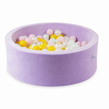 Mi Suhi bazen 90x30 Velvet Soft Purple s 200 kuglica: biserna, svijetlo ružičasta, žuta, svijetlo mint boja