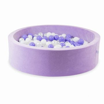 Mi Suhi bazen 110x30 Velvet Soft Purple s 400 kuglica: bijela, biserna, vrijeskasta
