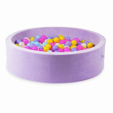 Mi Suhi bazen 110x30 Velvet Soft Purple s 400 loptica: ružičasta, vrijeskasta, žuta, svijetloplava, opalescentna