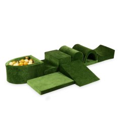 Mi Najveće pjenasto igralište s mikro bazenom Velvet Soft Olive + 100 loptica: bež, zlatna, staro zlato