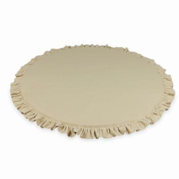 Mi Podloga za igru za djecu 100 cm okrugla s volanima, bež
