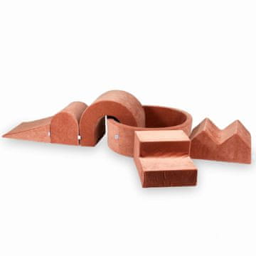 Mi Pjenasto igralište s okruglim bazenom 90x30 Velvet Soft Canyon Clay + 5 elemenata bez loptica