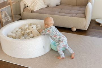 Mi Suhi bazen 90x30 Boucle White 200 loptica: bijela, biserna
