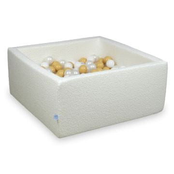 Mi Suhi bazen 90x90x40 Boucle White 400 kuglica: bijela, biserna, bež