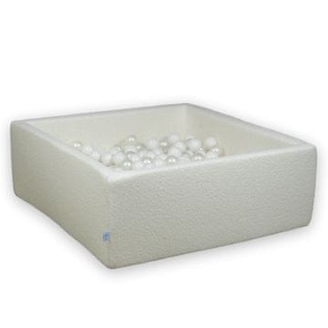 Mi Suhi bazen 110x110x40 Boucle White 600 kuglica: bijela, biserna