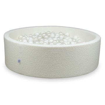 Mi Suhi bazen 130x40 Boucle White 700 kuglica: bijela, biserna