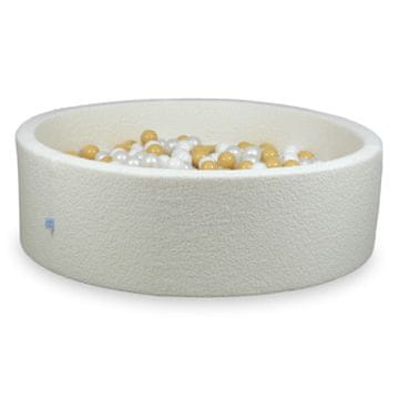 Mi Suhi bazen 130x40 Boucle White 700 kuglica: bijela, biserna, bež