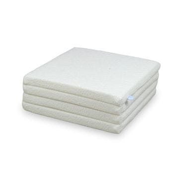 Mi Kvadratna sklopiva prostirka 120x120 Boucle bijela