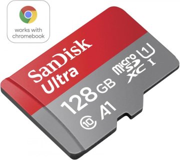 SANDISK Ultra microSDXC 128 GB + SD adapter 140 MB/s A1 klasa 10 UHS-I