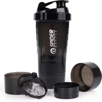 SPORTSKI SHAKER BOCA ZA PREHRANU CRNI SHAKER S CJEDILOM 500 ML ZA PROTEINE