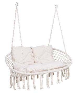 EH Viseća stolica Stork's Nest LAGOS krem s jastucima