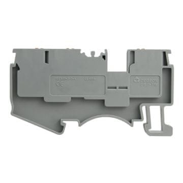 DE 2,5 mm2 1P 3-žilni utični terminalni blok, sivi, UL 3923