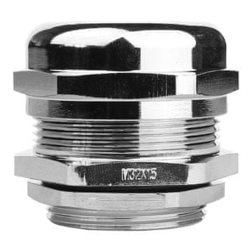 DE M32 Kabelska uvodnica metrička 18-25 mm IP68 poniklani mesing DGN 3206