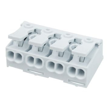 DE Električni kockasti konektor s polugom i brzim spojem 4x0,75-2,5 mm2 450V VDE DGN 3770