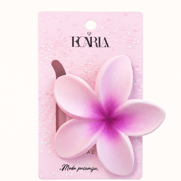 Kopča za kosu XL cvijet OMBRE mat roza 7,5 x 7,5 cm SP382