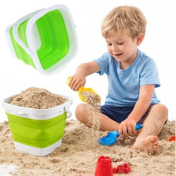 Nobo Kids Set za pijesak, sklopiva plastična silikonska kanta