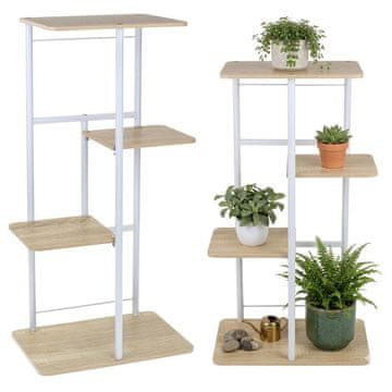 Nobo Kids Stalak za cvijeće za biljke Metalna polica Drveni stalak s policama 74 cm