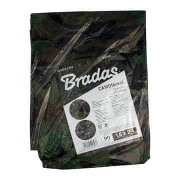 Bradas Kamuflažna cerada 90g/m^2 1.4x2.4m kamuflažna cerada kamuflažna cerada za navlaku za opremu bivak bushcraft kampiranje krov CAMOFOREST PLCF901.5/2.4
