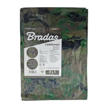 Bradas Kamuflažna cerada 90g/m^2 3x3m kamuflažna cerada kamuflažna cerada navlaka za opremu bivak bushcraft kampiranje sklonište CAMOFOREST PLCF903/3