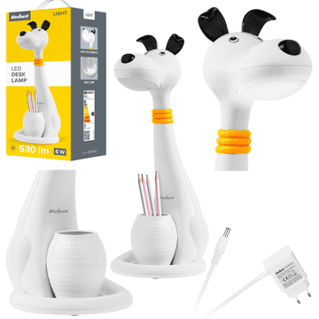 Rebel Dječja stolna lampa LED DOG 3 boje podesiva