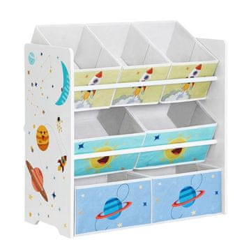 Songmics Polica za pohranu igračaka 29.5x62.5x60 cm Bijela
