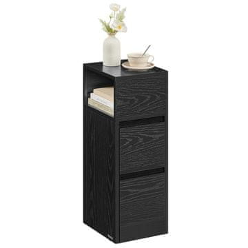 Songmics Noćni ormarić 2 ladice 30x25x65 cm Crni